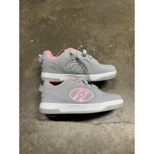 Heelys Voyager HE100715H Girls Gray Pink Lace Up Roller Skate Shoes Size 6Y